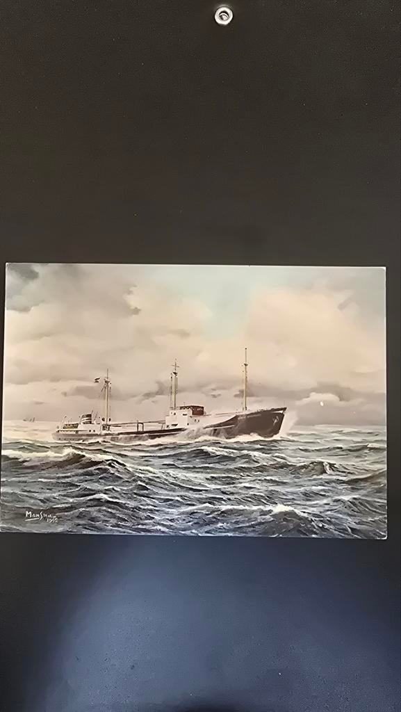 Ansichtkaart MS Egbert Wagenborg - Schip op Zee, Ophalen of Verzenden, Gebruikt, Kaart, Foto of Prent