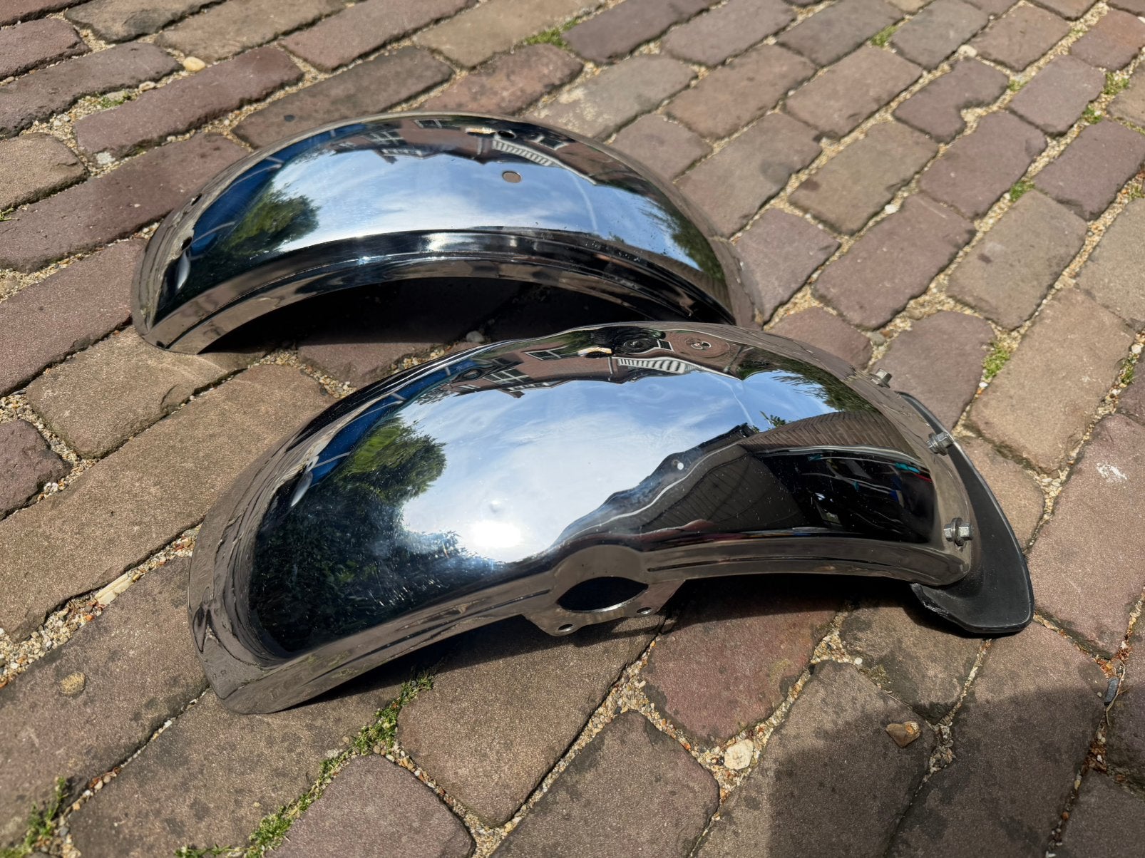 Spatborden set chroom skyteam dax, Ophalen of Verzenden