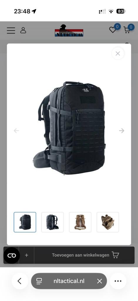Tasmanian Tiger Mission Pack MK II - Zwart, 25 tot 40 cm, Ophalen of Verzenden, Zo goed als nieuw, Trekking