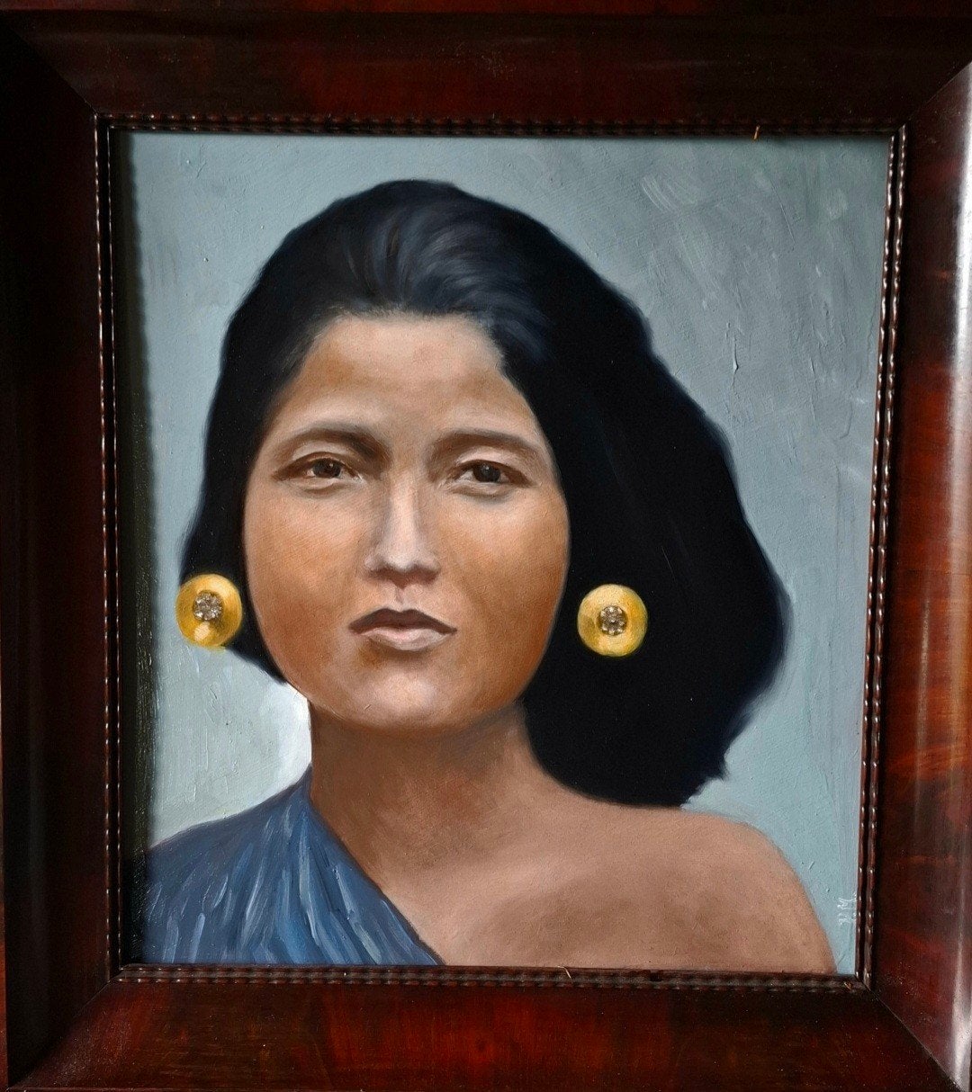 schilderij Indonesische vrouw, Ophalen of Verzenden