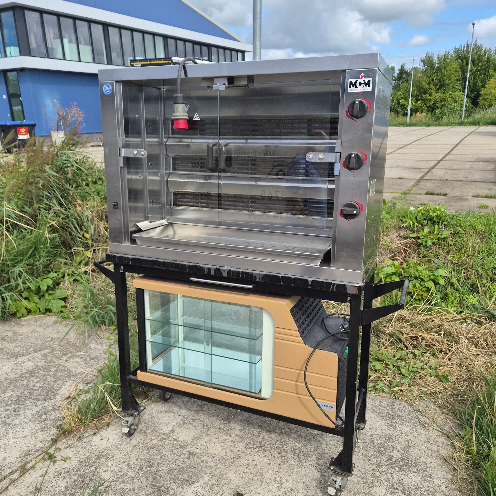 Professionele Horeca Grill met Krachtstroom, Ophalen of Verzenden, Gebruikt, Fornuis, Frituur en Grillen