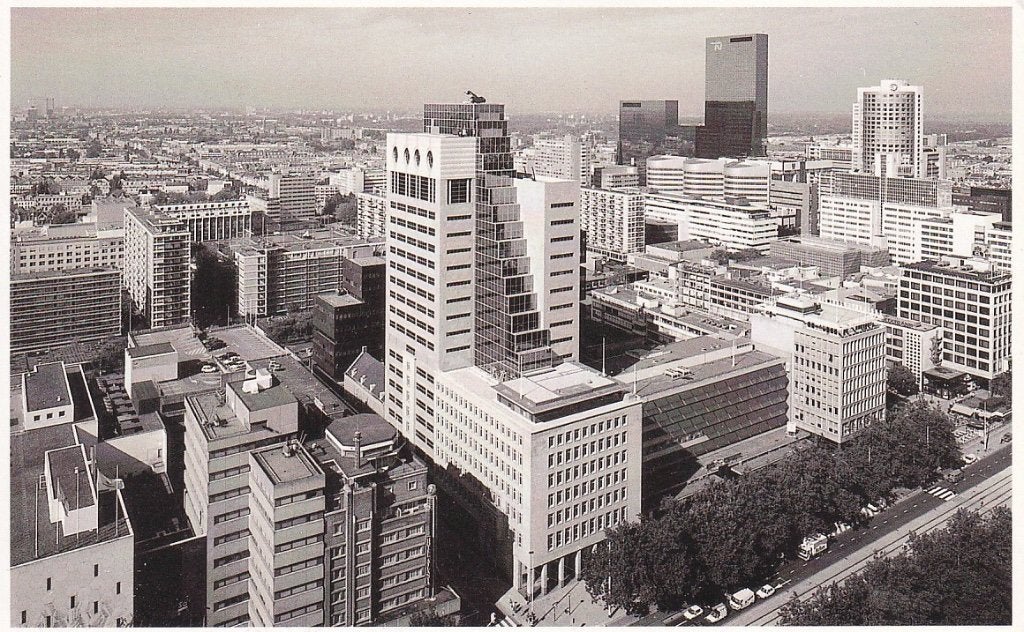 755L Rotterdam Coolsingel Wz. Aert van Nesstr. Stadhuisplein, Verzamelen, Ophalen of Verzenden, 1980 tot heden, Ongelopen, Zuid-Holland