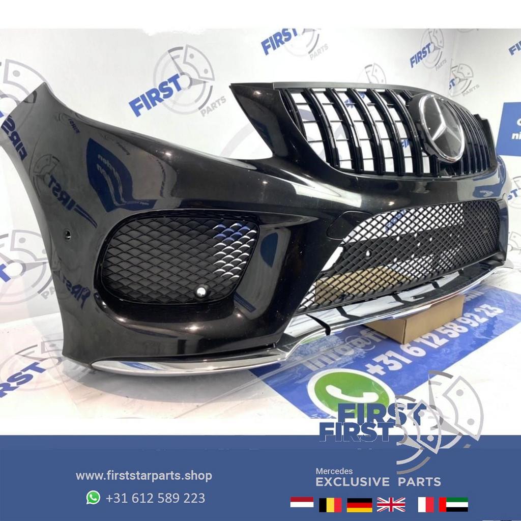 BUMPER W166 GLE AMG VOORBUMPER COMPLEET ZWART Mercedes 2015-, Gebruikt, -, Voor, Ophalen of Verzenden