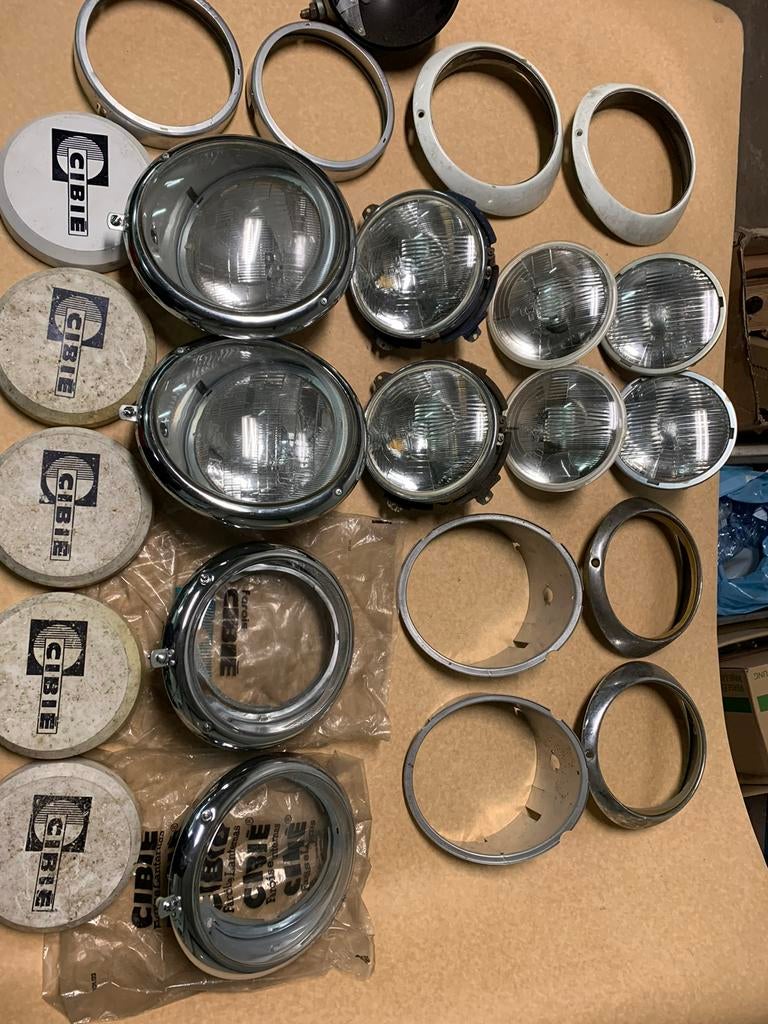 Lot (kop) lampen Porsche, vw HELLA, Cibie, etc, Ophalen of Verzenden, Gebruikt