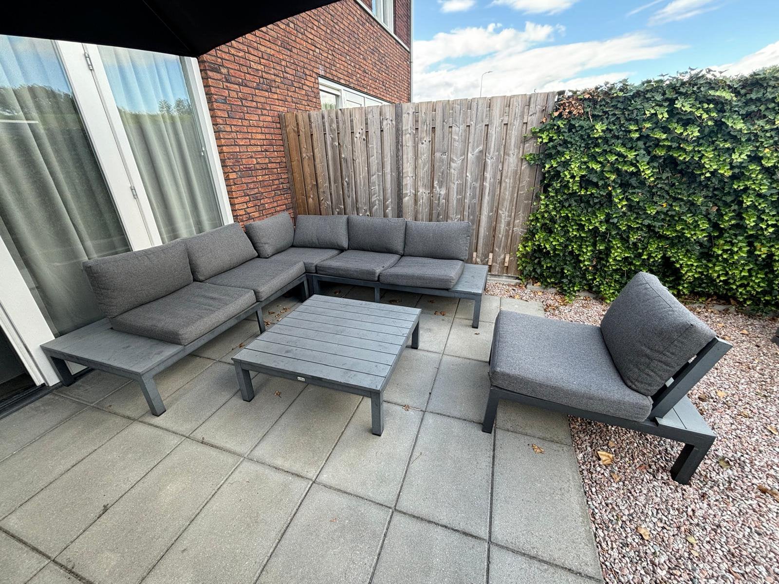 Loungeset Bois Le Duc antraciet, Tuin en Terras, Ophalen, Kunststof, Gebruikt, 6 zitplaatsen