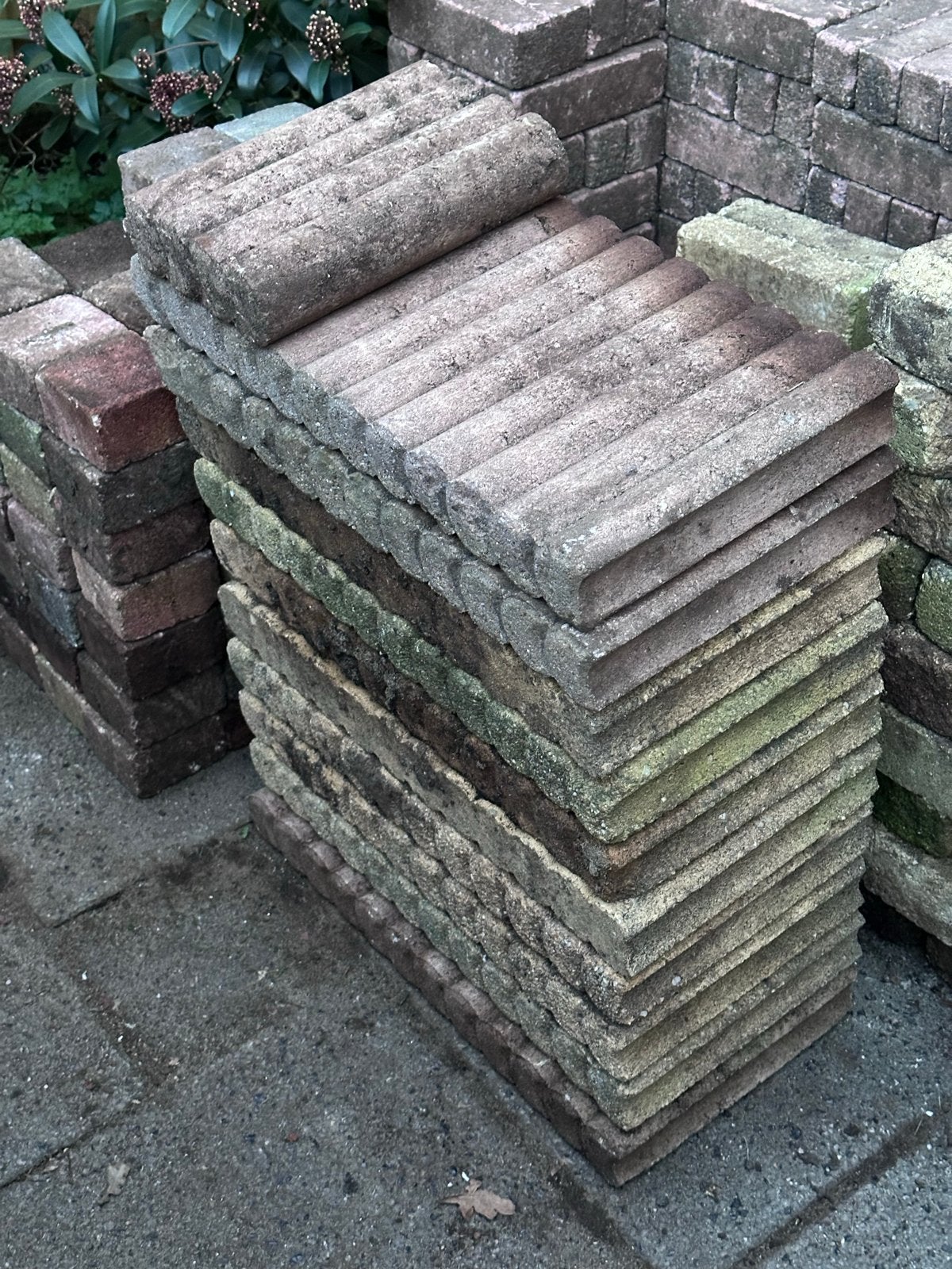 11 Betonbanden 26x51x6 cm, Ophalen, Gebruikt, Overige typen, Minder dan 5 m²