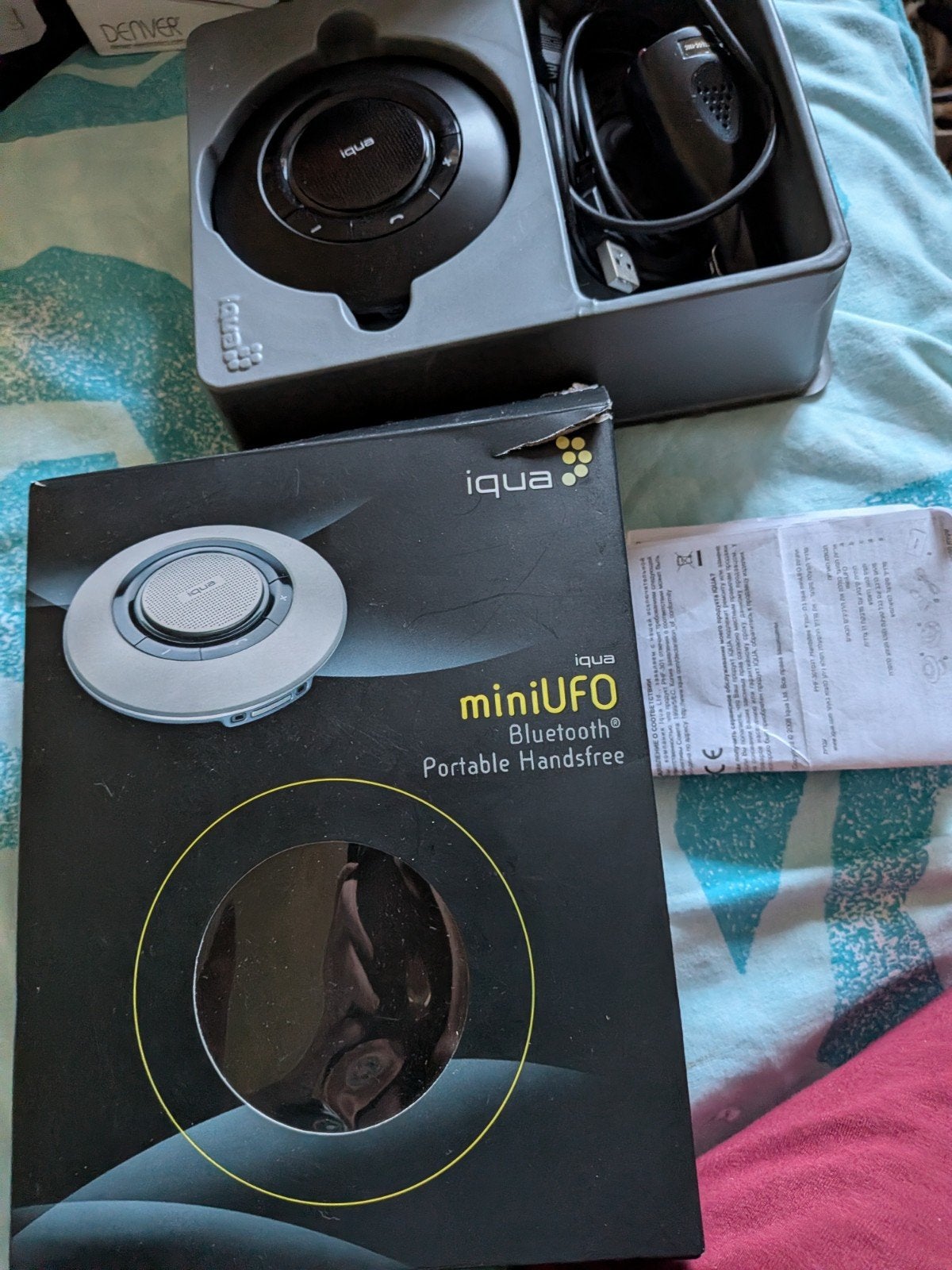 Iqua miniUFO Bluetooth Portable Handsfree, Ophalen of Verzenden, Zo goed als nieuw