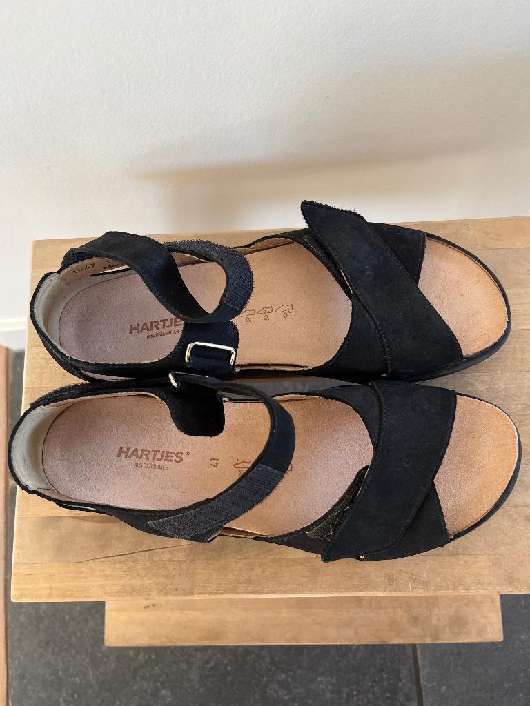 Hartjes dames sandaal mt 41, Kleding | Dames, Schoenen, Verzenden, Zwart, Sandalen of Muiltjes, Zo goed als nieuw