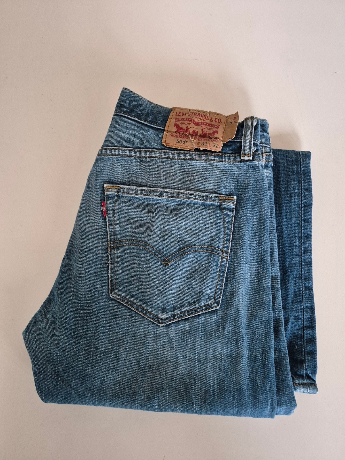 Levi's 501 spijkerbroek W33 L32, Levi's, W33 - W34 (confectie 48/50), Gedragen, Verzenden