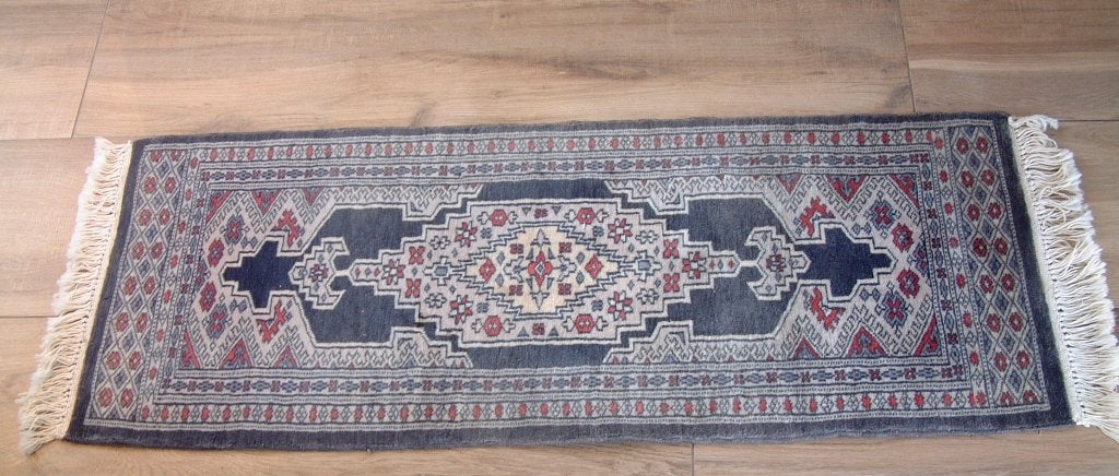 prachtige  pers handmade carpet Karachi 123 bij 50 cm, Ophalen of Verzenden, Gebruikt
