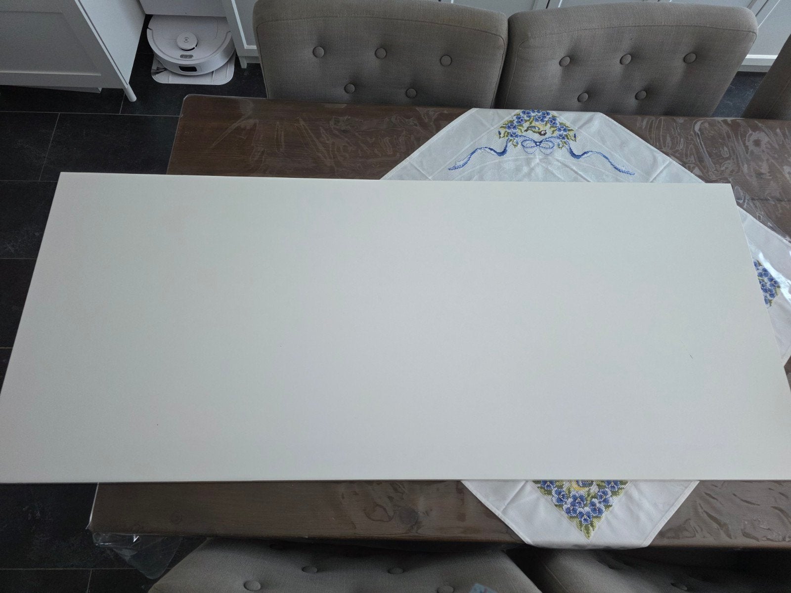 IKEA Lagkapten bureaublad 140x60 met 2 Adils poten, Ophalen, Gebruikt, Spaanplaat of MDF, IKEA
