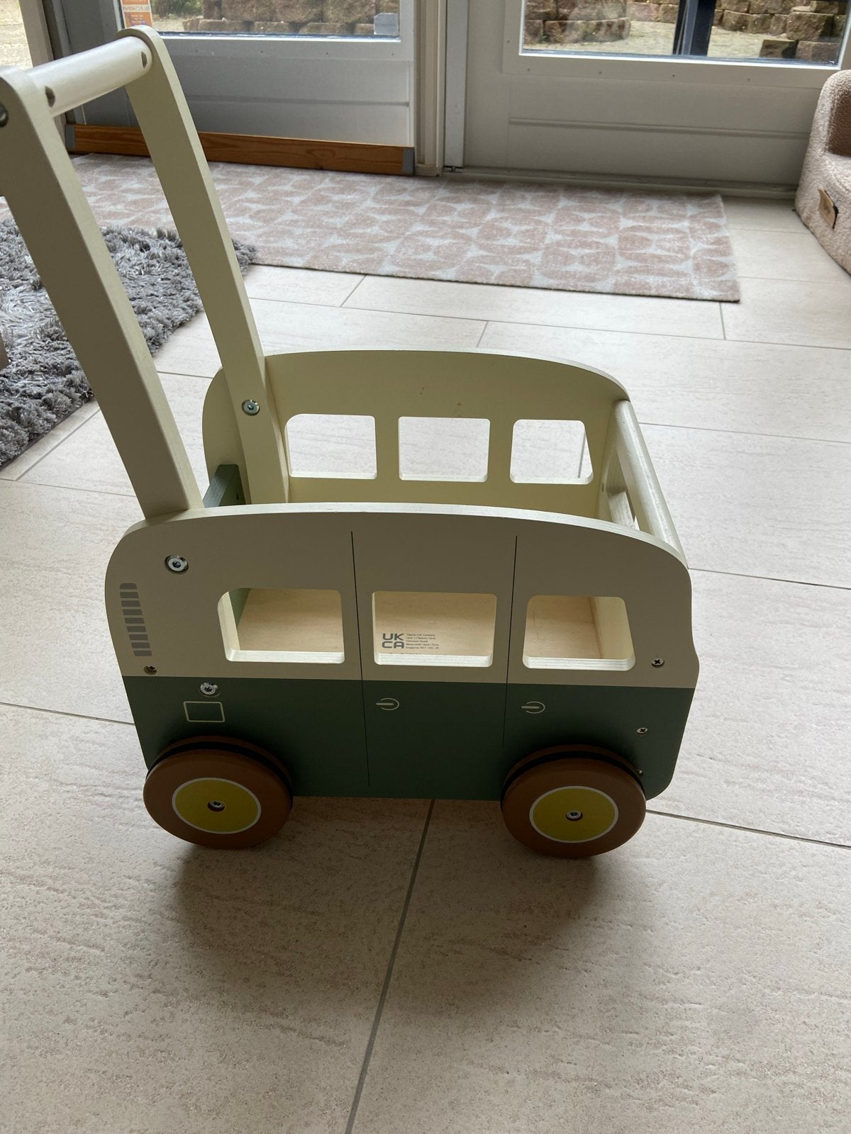 Houten loopwagen / speelgoedbusje van Little Dutch, Ophalen, Zo goed als nieuw, Auto, Met wieltjes