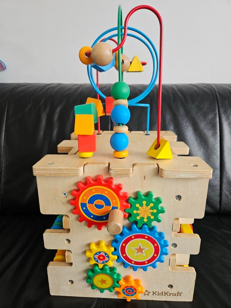 Houten activiteitenkubus van KidKraft, Kinderen en Baby's, Speelgoed | Houten speelgoed, Ophalen, Zo goed als nieuw, Overige typen