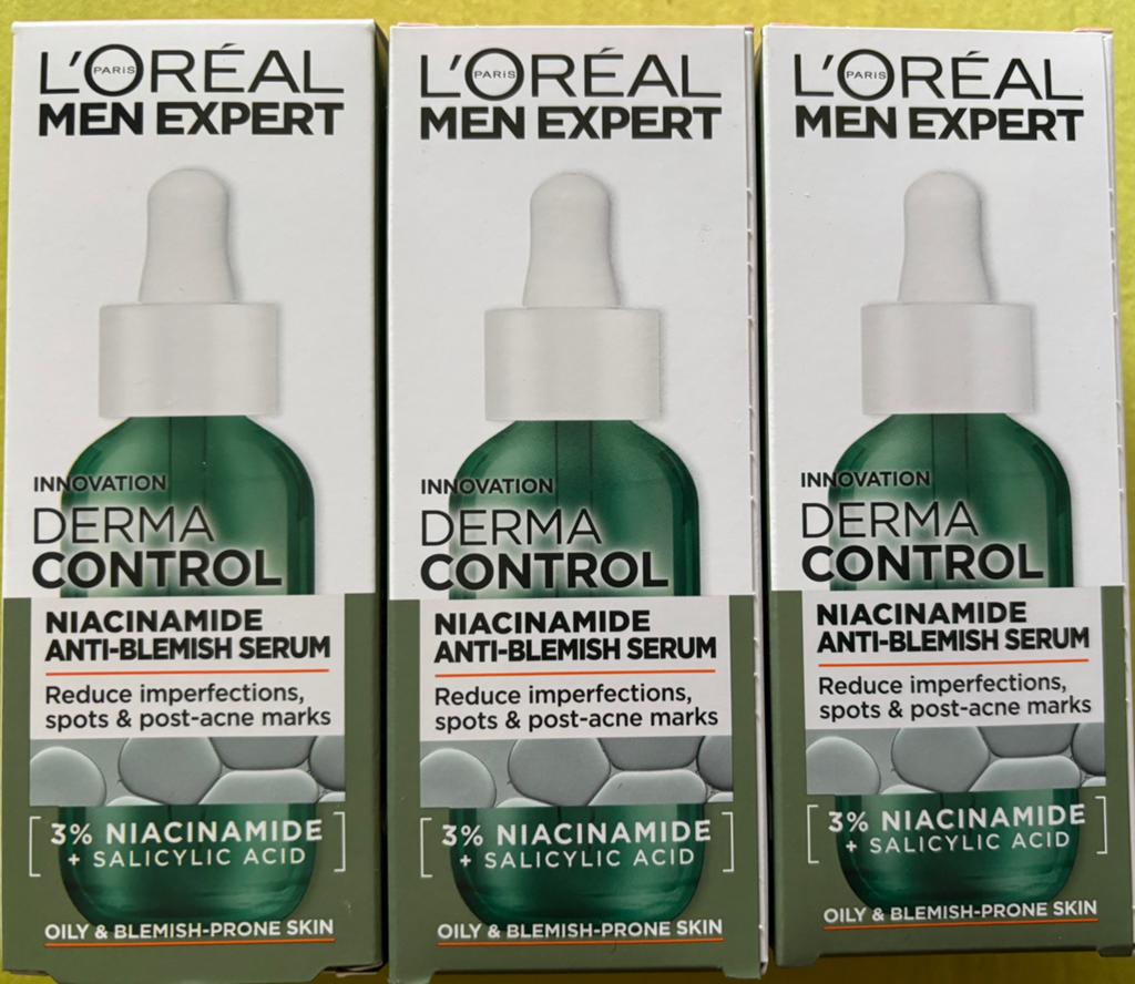 L'Oreal Paris Men Expert derma control niaciamide serum, Ophalen, Nieuw, Gehele gezicht, Verzorging
