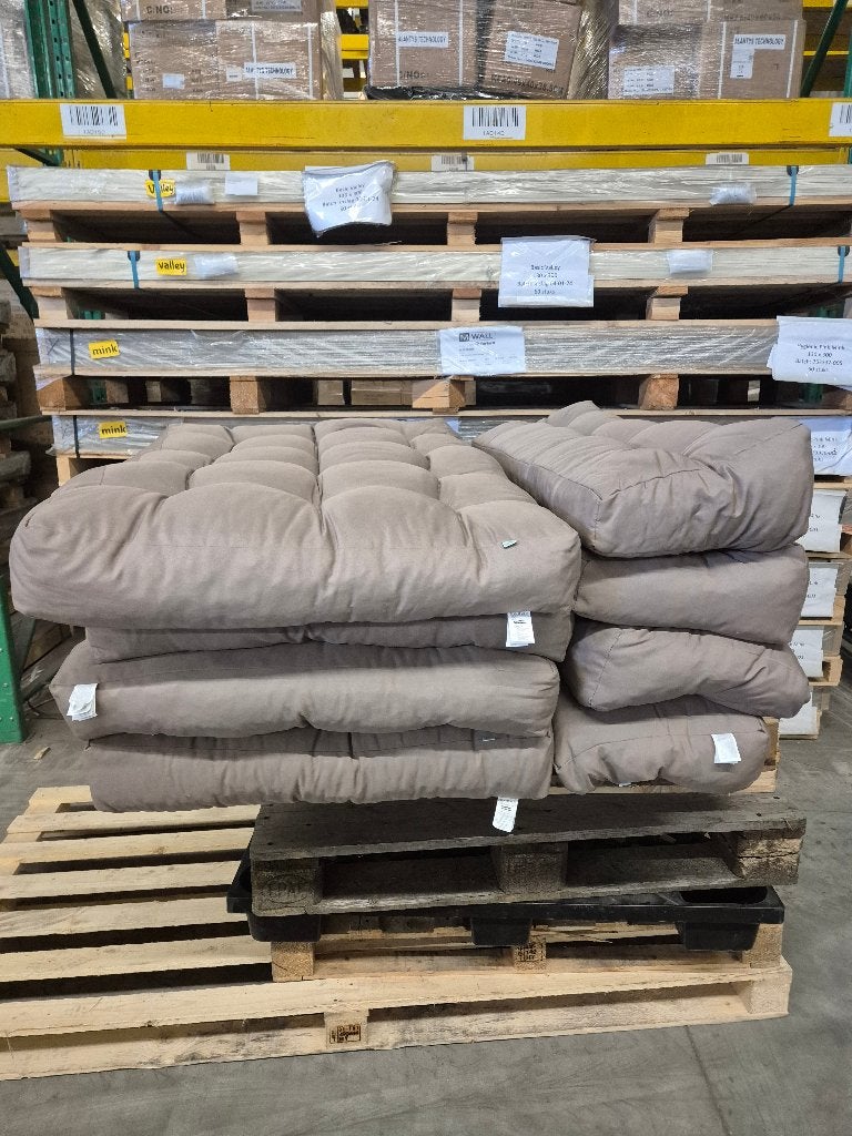 pallet kussens 4 sets 120x80 taupe, Ophalen, Zo goed als nieuw