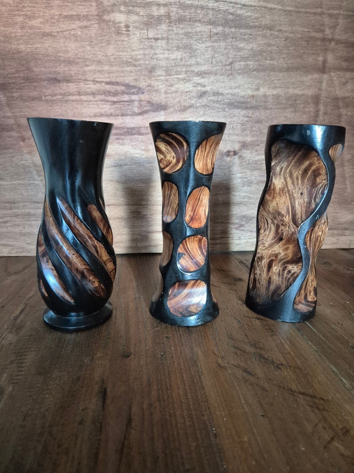 houten vaasjes, Ophalen of Verzenden