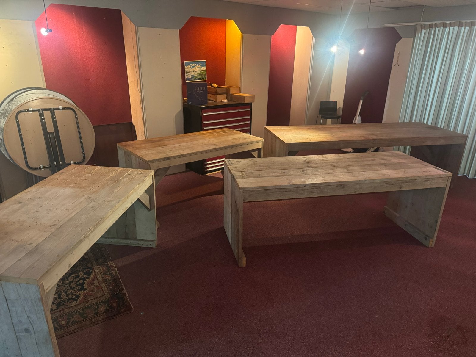 Stijgerhout tuintafels - Diverse maten, ook per stuk, Ophalen, Gebruikt, 200 cm of meer, 50 tot 100 cm