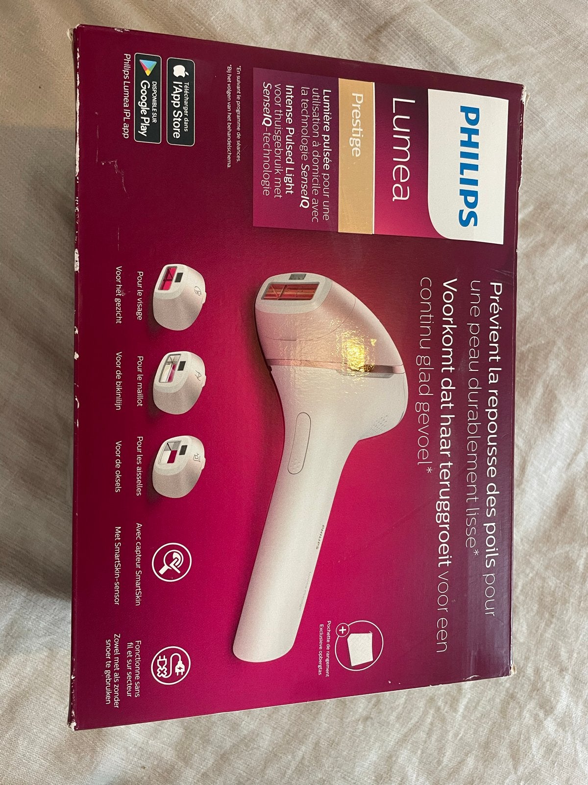 Philips Lumea Prestige IPL ontharingsapparaat, Ophalen of Verzenden, Zo goed als nieuw, Scheren en Epileren