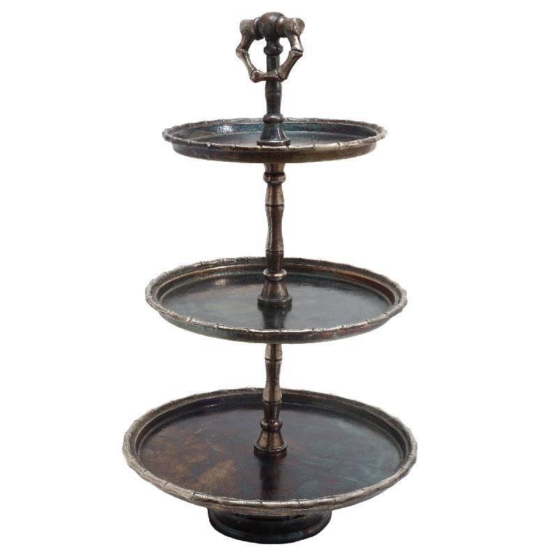 NIEUWE RONDE 3-laags ETAGERE – MASSIEF ALUMINIUM, Pietseweg 13A Oud Gastel, Info@ptmd.nl, Nieuw, Ophalen of Verzenden