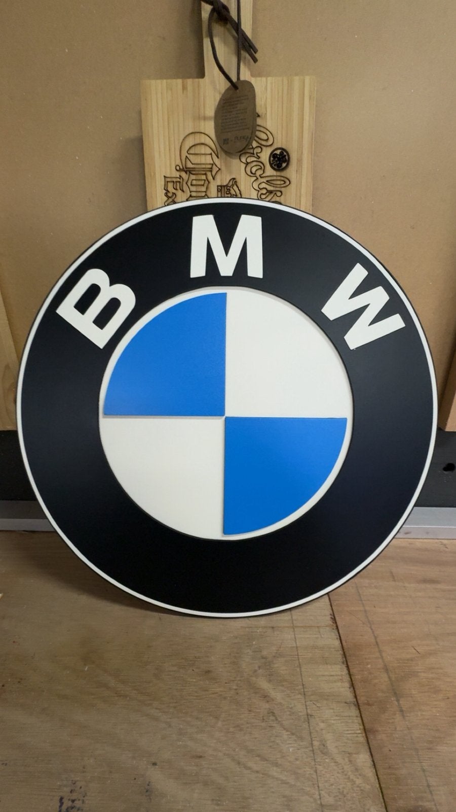 Houten BMW Bord, Ophalen of Verzenden, Nieuw, Auto's