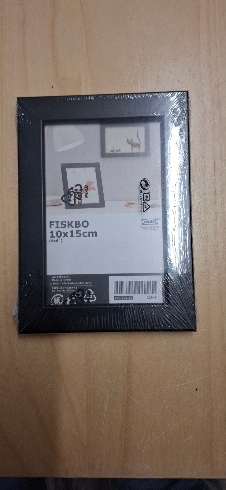 ikea  zwart fotolijst  10 × 15, Met glas, Nieuw, Standaard fotolijst, Ophalen of Verzenden