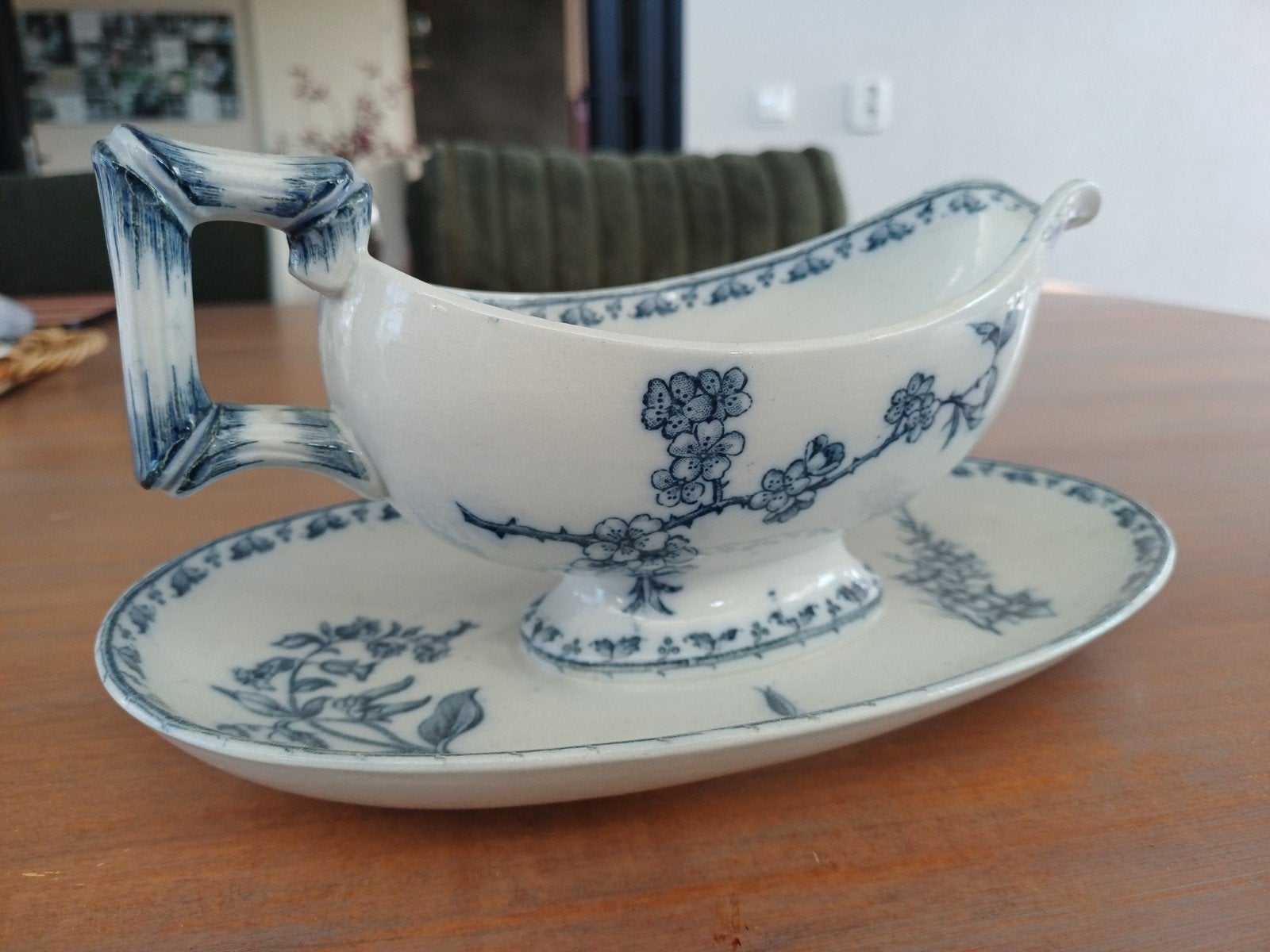Antieke Sauskom met Schotel - Carmen, perfecte staat, Ophalen of Verzenden
