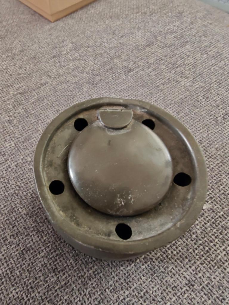 Antieke Holloway's Zalf Pot 1800 jr.met Bronzen Houder, Ophalen of Verzenden