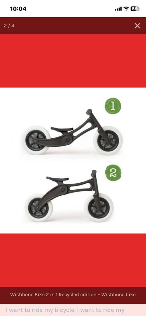 Wishbone loopfiets, Ophalen, Zo goed als nieuw