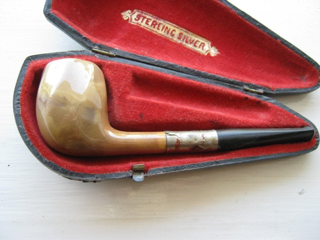 Luxe Pijp met Zilver in de originele Houder, Verzenden, (Water)pijp