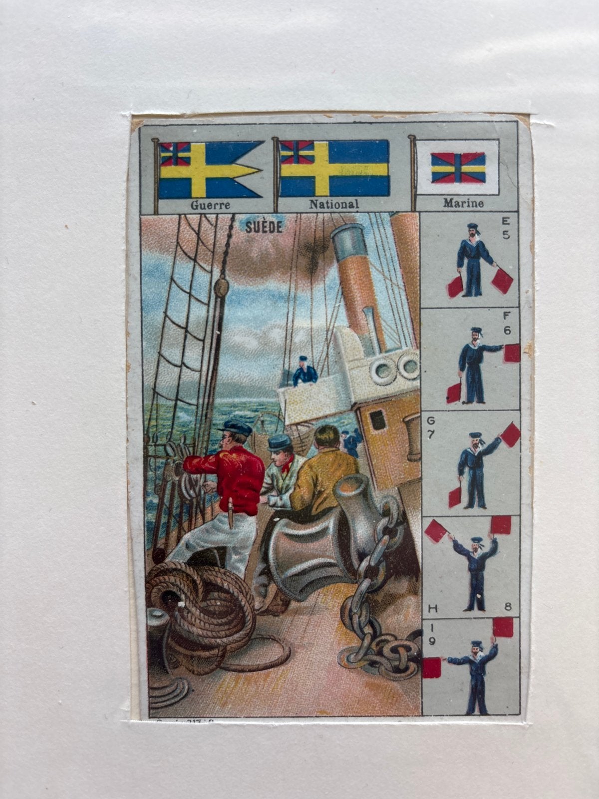 Oude Knipsels: Zweedse Vlaggen & Marine Seinen, Luchtballon, Verzamelen, Ophalen, Voor 1920, Buitenland, Knipsel(s)