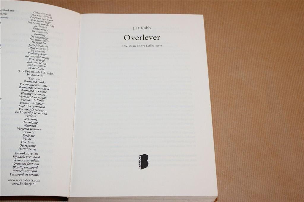 Overlever — J.D. Robb [Nora Roberts, 2021], Ophalen of Verzenden, Gelezen