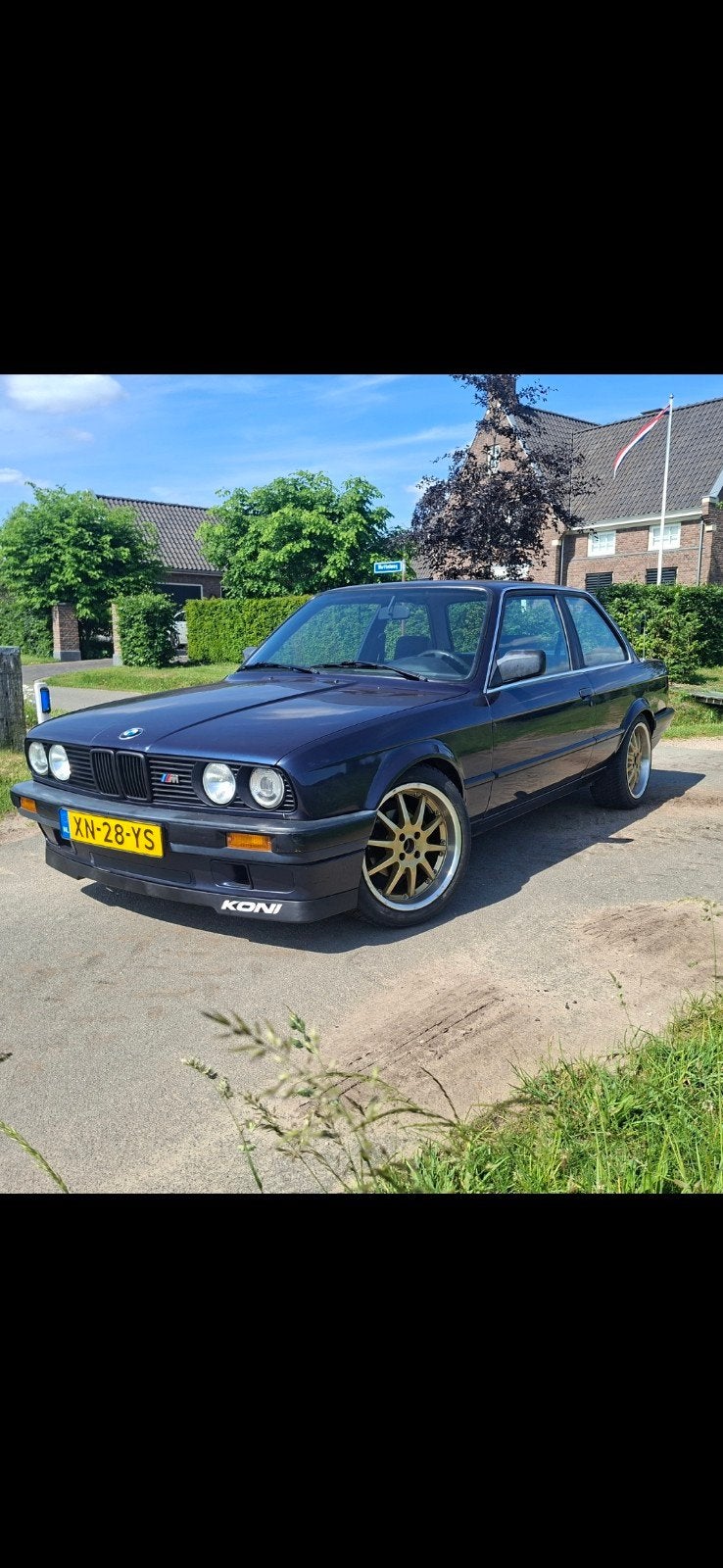 BMW e30  316 i coupe 1989 Blauw 2deurs, Auto's, 1596 cc, Achterwielaandrijving, 4 cilinders, Blauw
