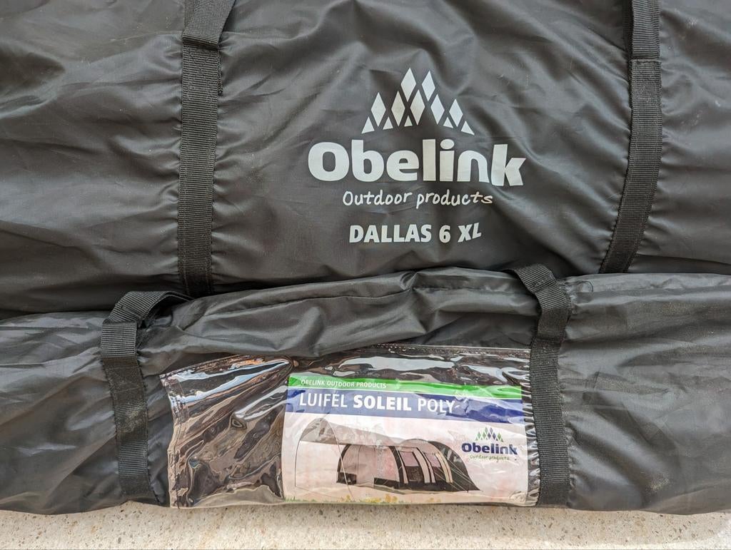 Obelink Dallas 6 XL tent met luifel, Caravans en Kamperen, Tenten, Ophalen of Verzenden, Gebruikt, Meer dan 6