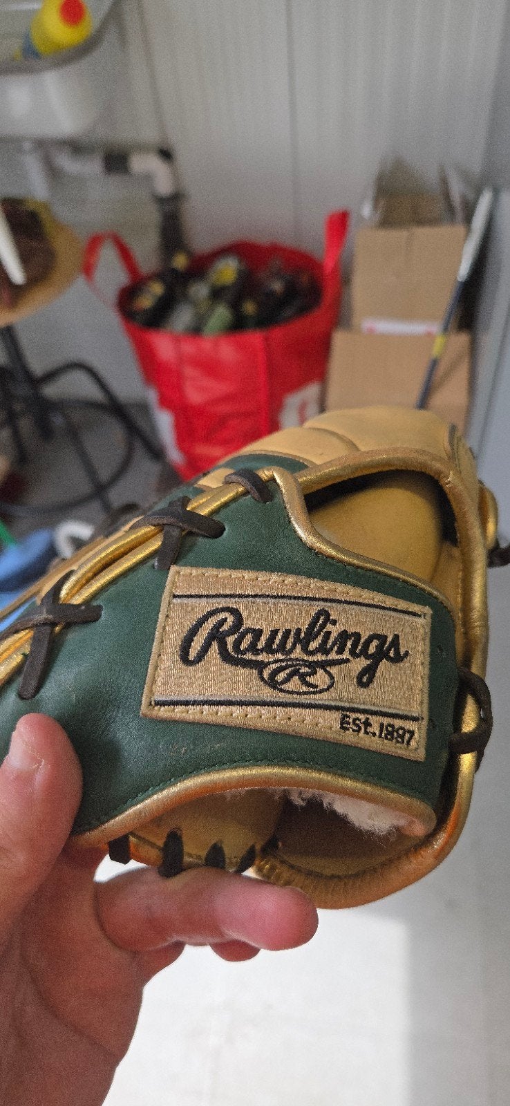 Rawlings Honkbalhandschoen - Groen/Goud - 12.75 inch, Ophalen, Gebruikt
