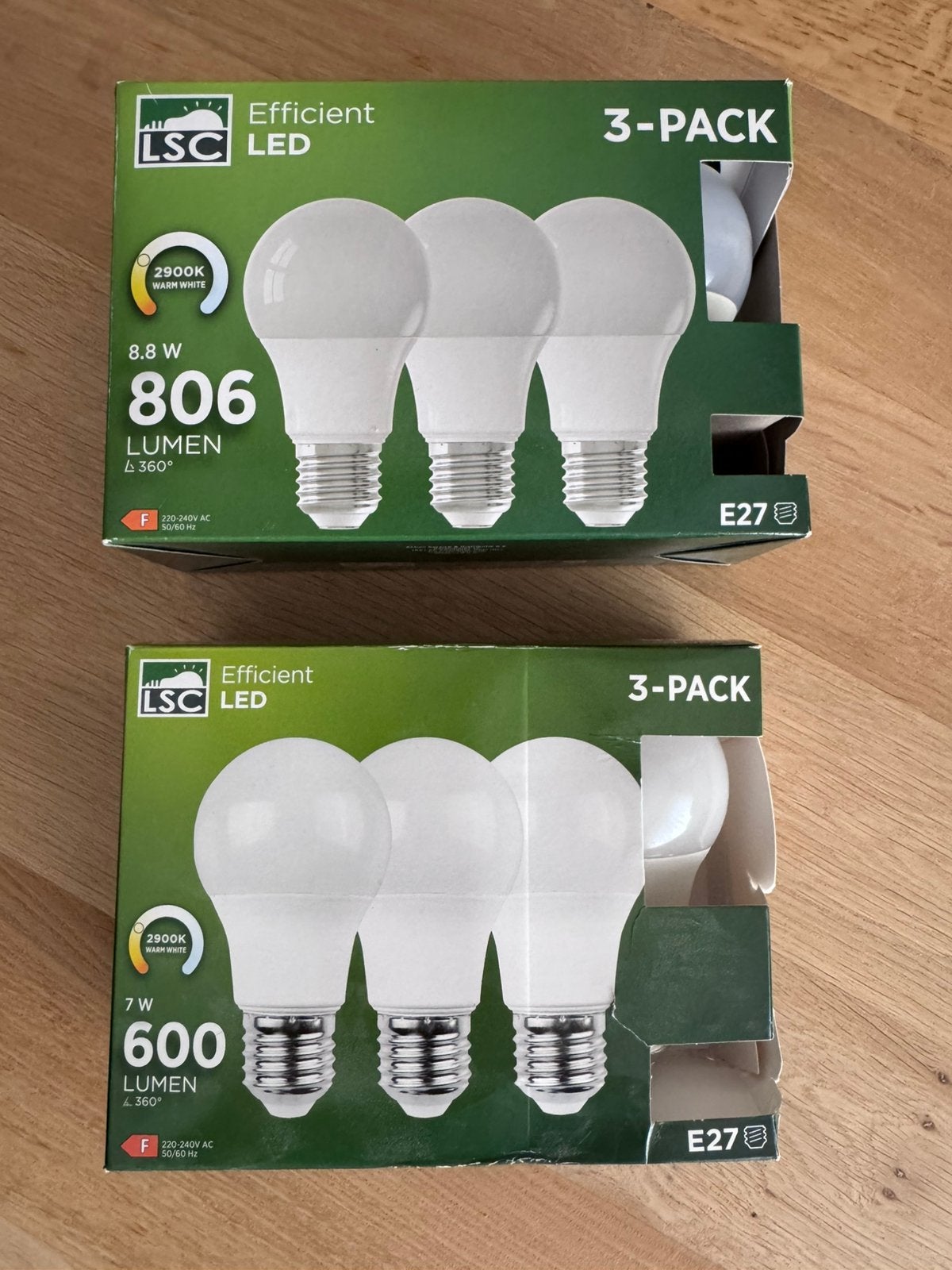LSC LED lampen E27 – 5 stuks – warm wit, Huis en Inrichting, Lampen | Losse lampen, Led-lamp, Minder dan 30 watt, Zo goed als nieuw