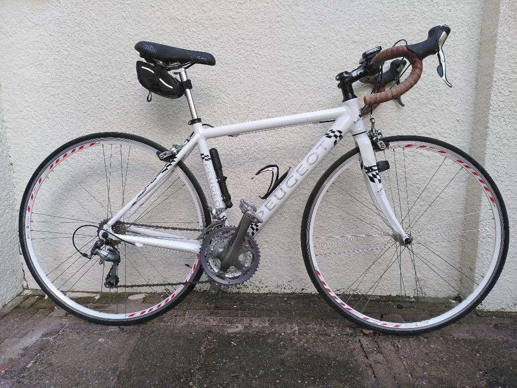 Peugeot racefiets dames Shimano Tiagra, Fietsen en Brommers, Fietsen | Racefietsen, Gebruikt, Velgrem, Aluminium, 49 tot 53 cm
