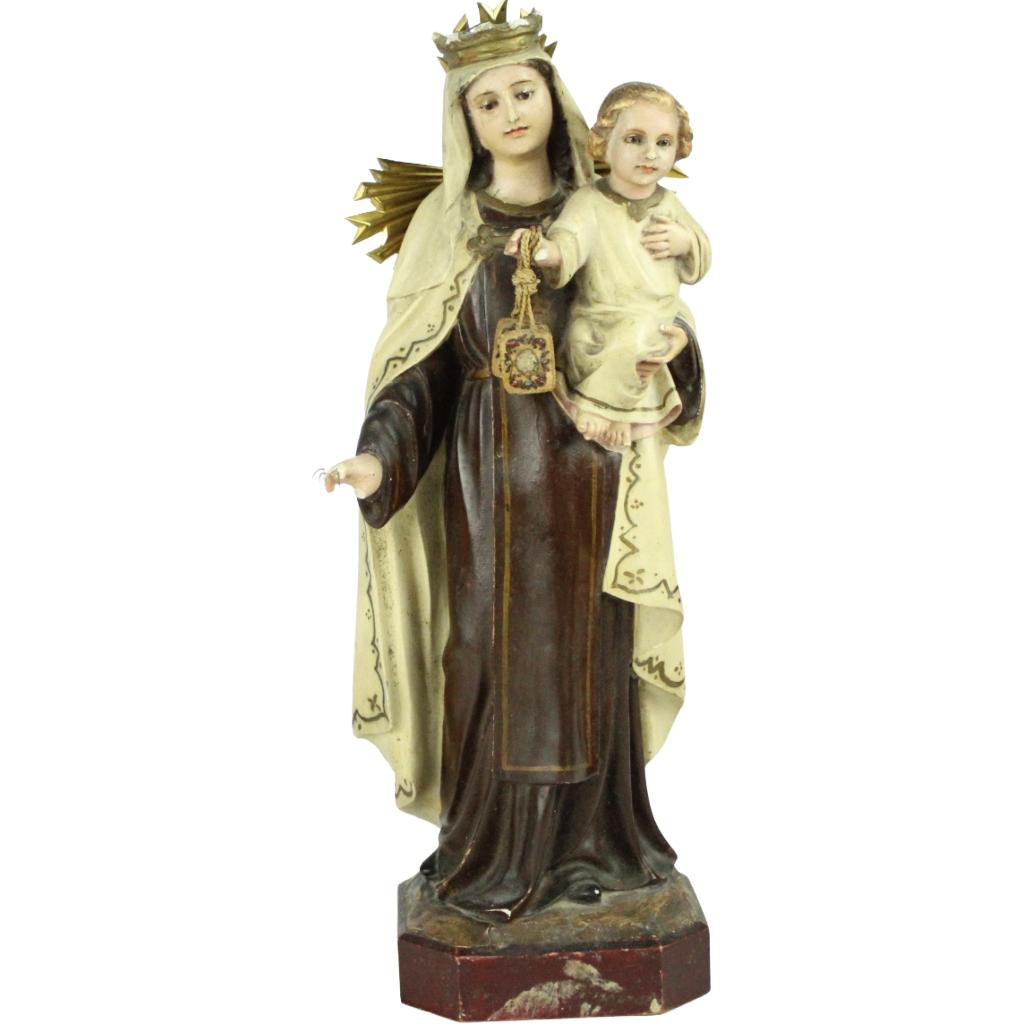 Antiek houten Maria beeld ca. 1900–1930, Antiek en Kunst, Antiek | Religie, Ophalen of Verzenden