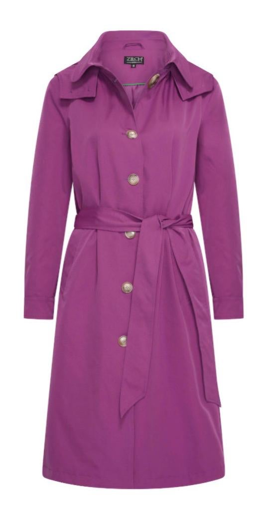 Zilch Trenchcoat maat S, Maat 38/40 (M), Paars, Ophalen of Verzenden, Zo goed als nieuw