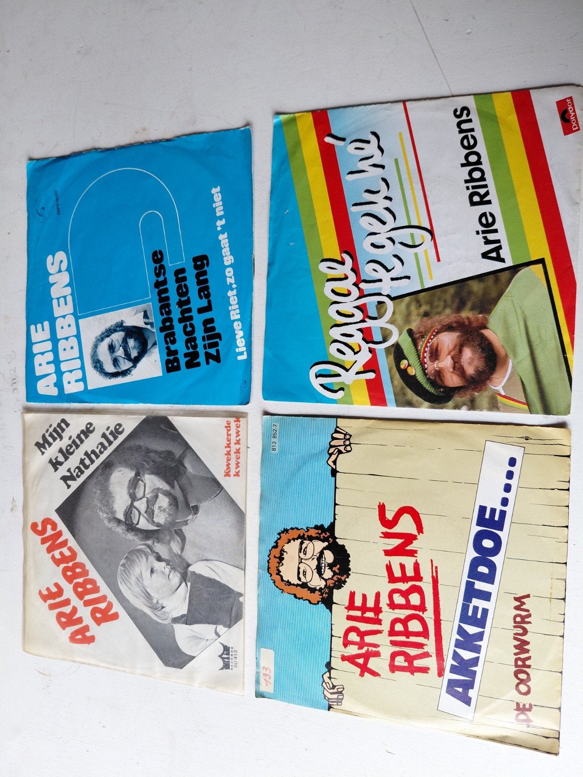 Arie Ribbens Singles Collectie (4 stuks), Fotohoes, Ophalen of Verzenden, Gebruikt, Nederlandstalig