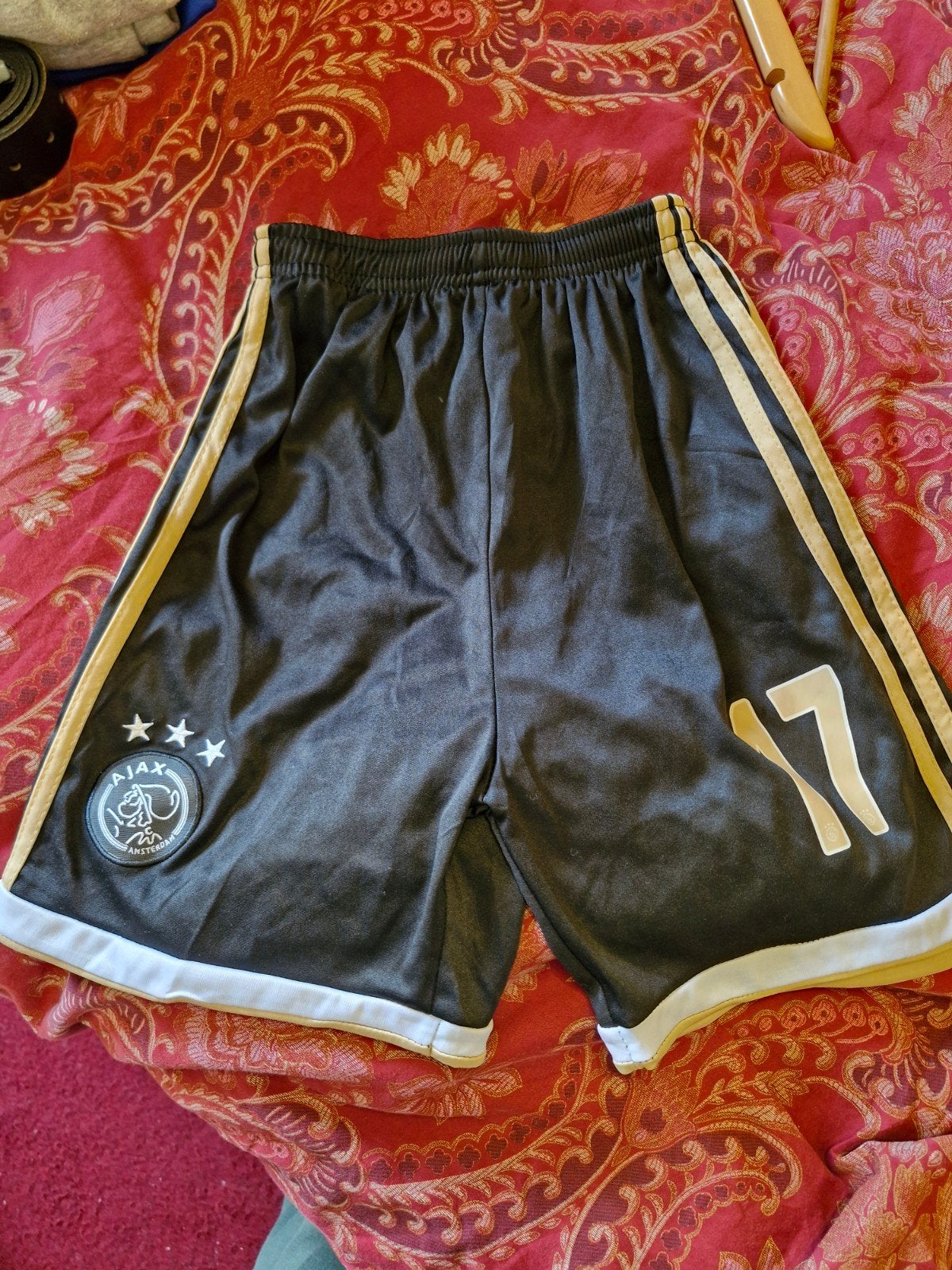 Ajax Adidas Voetbalbroekje - Zwart met Goud - Maat 140, Ophalen of Verzenden, Jongen of Meisje, Sport- of Zwemkleding