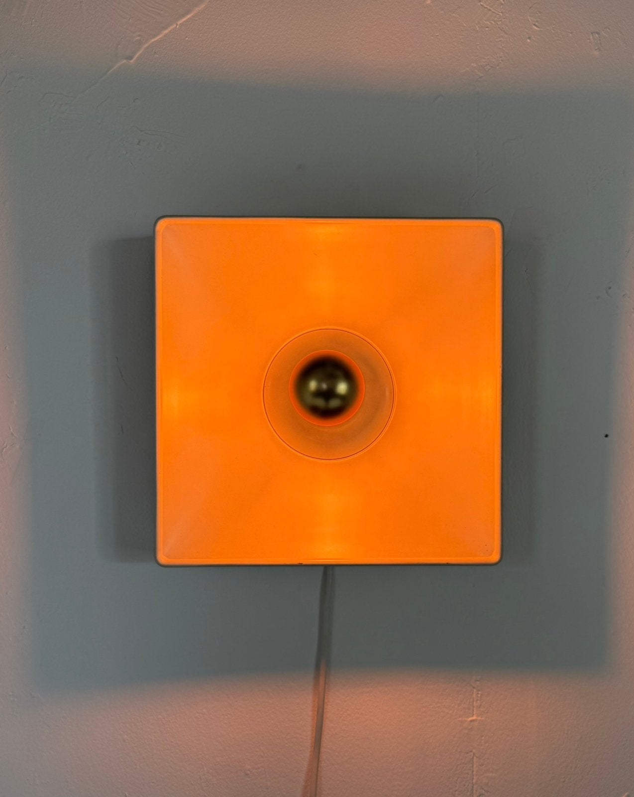 Vintage space age wandlamp, Sölken Leuchten ‘70, Sölken Leuchten, Kunststof, Gerichte verlichting, Zo goed als nieuw