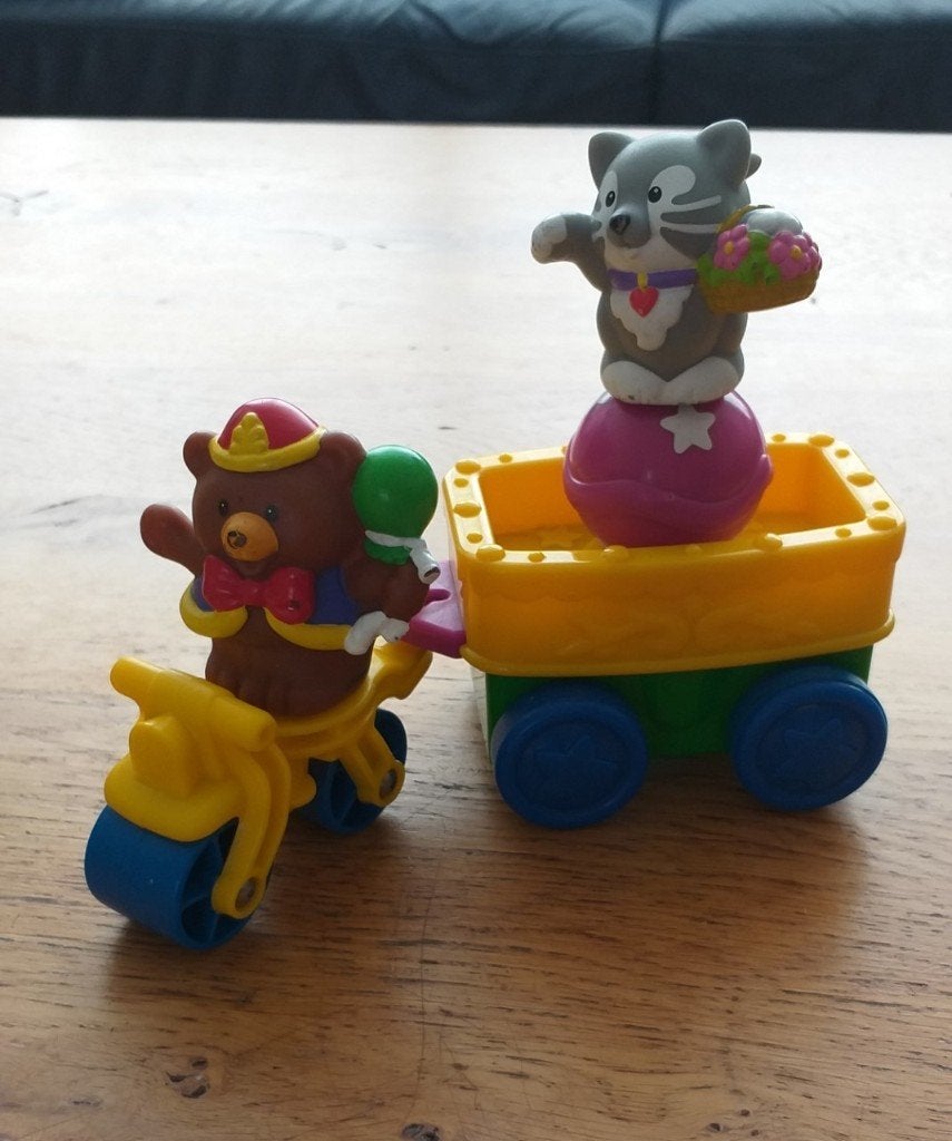 Fisher-Price scooter met aanhanger, Ophalen, Zo goed als nieuw, Speelset
