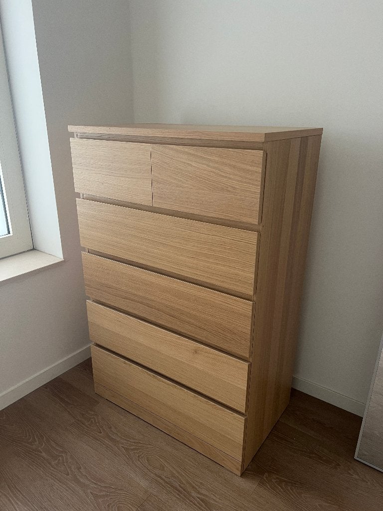 Ladekast IKEA MALM 6 lades, Huis en Inrichting, Kasten | Ladekasten, Ophalen, 5 laden of meer, 100 tot 150 cm, 50 tot 100 cm