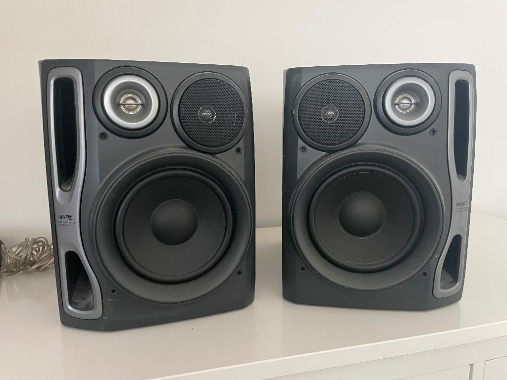 Luidspreker set AIWA 3-weg, Audio, Tv en Foto, Luidsprekers, Gebruikt, Minder dan 60 watt, Front, Rear of Stereo speakers, Ophalen