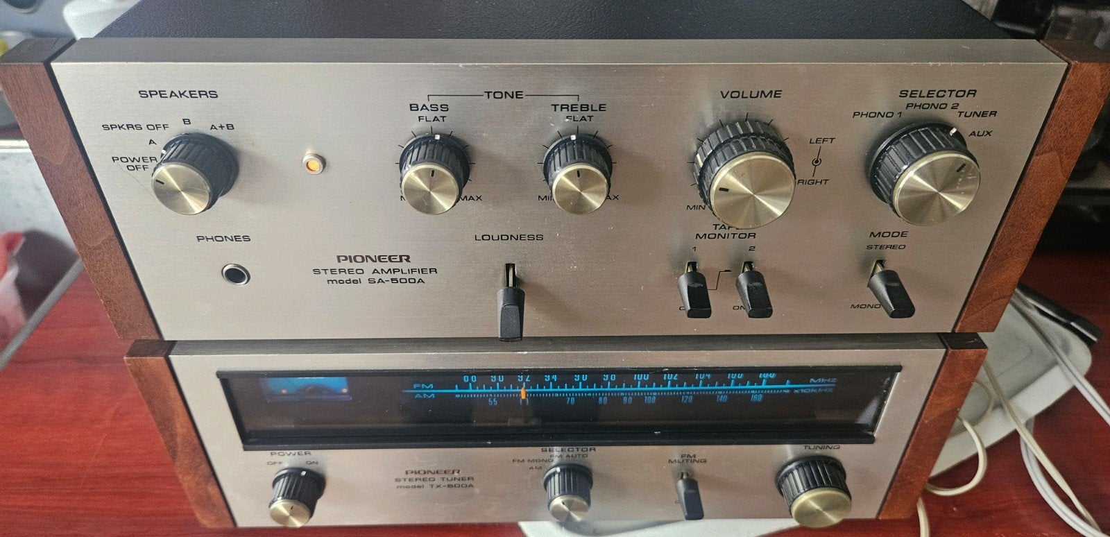 Pioneer SA-500A Versterker en TX-500A Tuner Set, Ophalen, Gebruikt, Tuner of Radio, Losse componenten