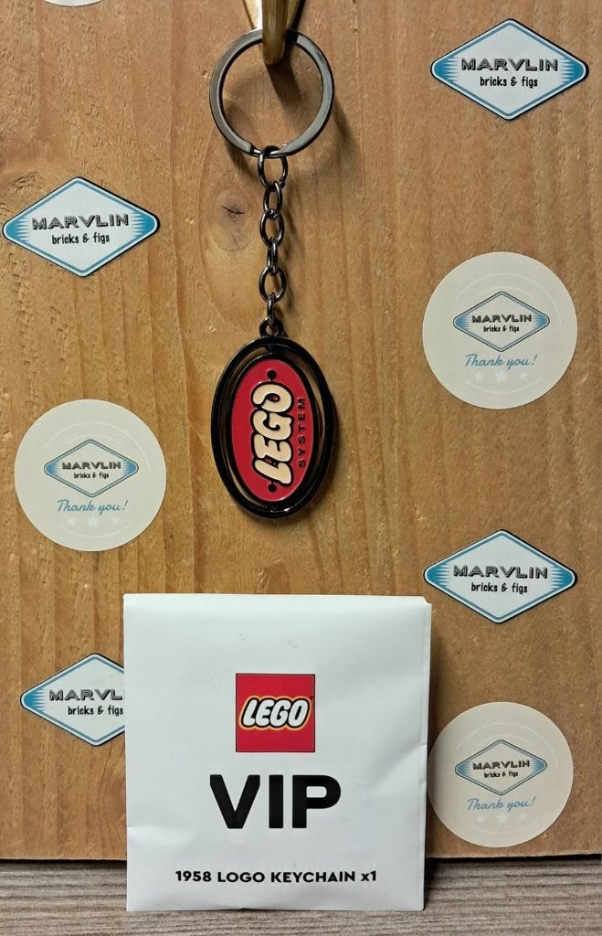 LEGO VIP 1958 LEGO Logo Spinning, sleutelhanger (nieuw), Compleet, Overige thema's, Lego, Nieuw