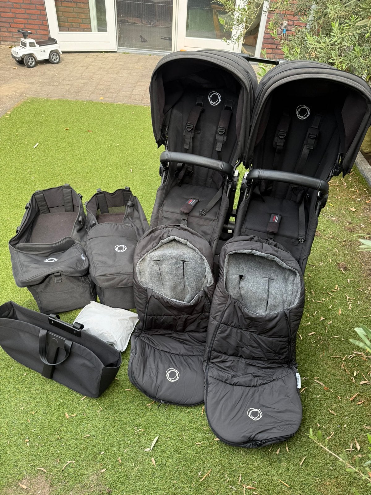 Bugaboo Donkey 5 Twin – Complete Set Zwart, Ophalen, Zo goed als nieuw, Bugaboo