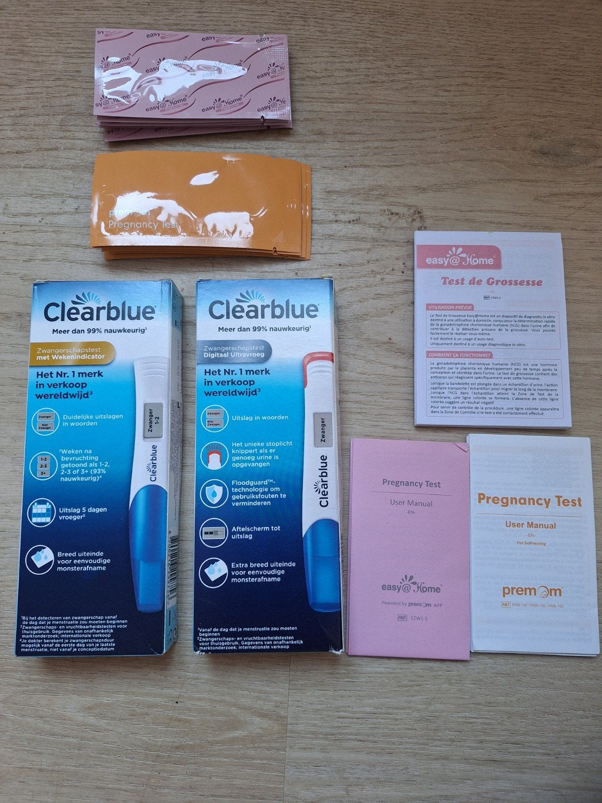 Zwangerschapstesten: Clearblue, Easy@Home, Premom, Kinderen en Baby's, Ophalen of Verzenden, Nieuw