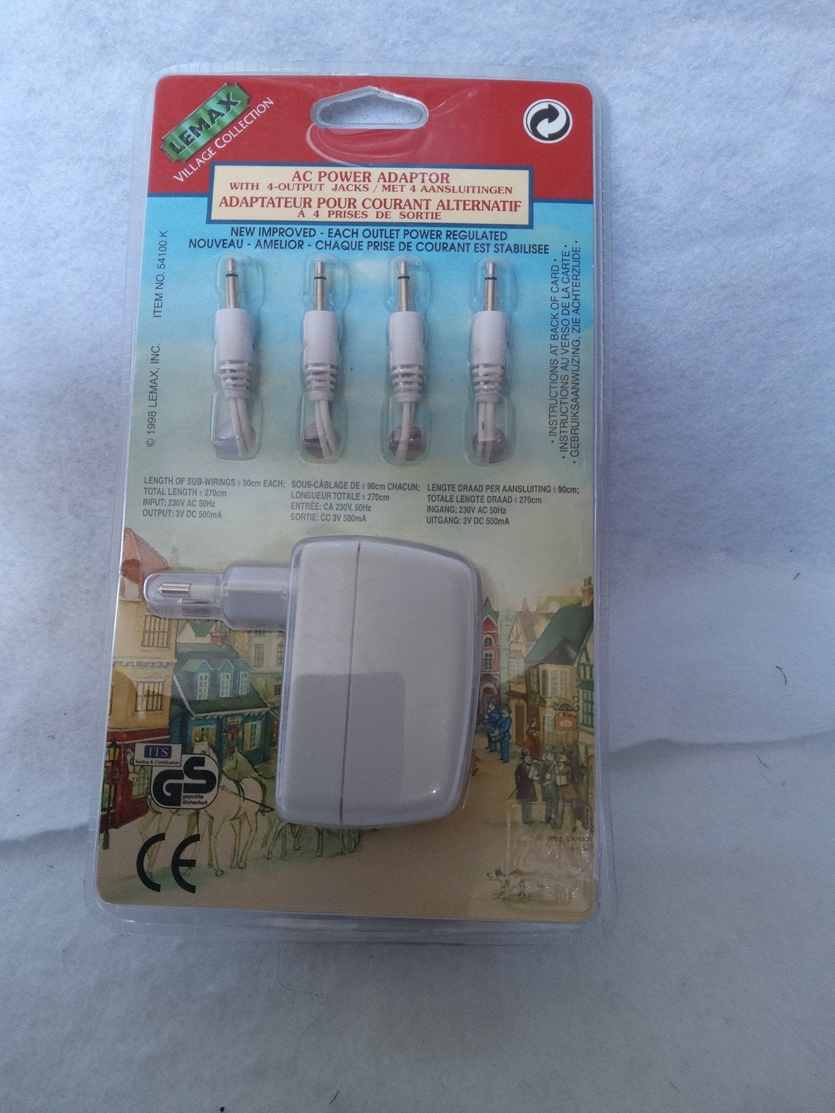 Lemax 54100 AC Power Adapter 3V met 4 Uitgangen, Ophalen of Verzenden, Overige typen
