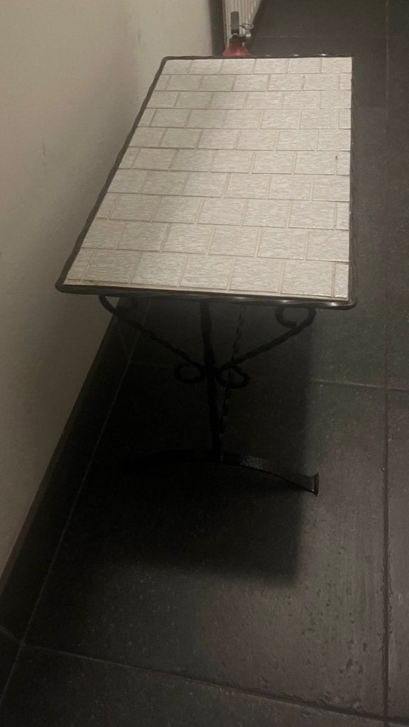 Brocante tafeltje van smeedijzer, Ophalen